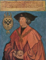 Albrecht Dürer  - Peintures - Portrait de l'empereur Maximilien Ier