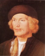 Albrecht Dürer  - Bilder Gemälde - Portrait eines jungen Mannes