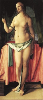 Albrecht Dürer  - Bilder Gemälde - Selbstmord der Lukretia