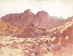 Eugen Bracht - Peintures - Vieil ermitage sur le mont Sinaï