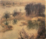 Eugène Bracht - Peintures - Vue sur les étangs