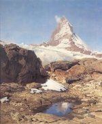 Eugène Bracht - Peintures - Le mont Cervin