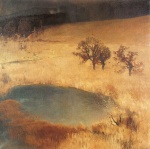 Eugène Bracht - Peintures - L´étang aux roseaux