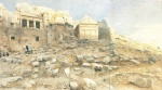 Eugen Bracht - paintings - Die Graeber des Jacobus und Zacharias im Kidronthal bei Jerusalem