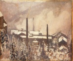Eugen Bracht  - paintings - Fabrik Kriebstein, Niethammer
