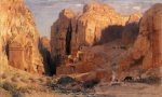 Eugen Bracht  - Peintures - Dans les gorges de Petra (SS-Sik-Wadi Musa)
