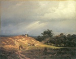 Eugen Bracht  - paintings - Landschaft mit Jagdzug