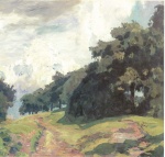 Eugen Bracht  - paintings - Oberhessische Landschaft