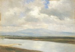 Eugène Bracht  - Peintures - Monts du Taunus et rivière 