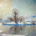 Eugène Bracht  - Peintures - Paysage d'hiver