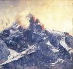 Eugen Bracht  - Peintures - Le mont Zugspitze