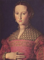 Angelo Bronzino - Peintures - Portrait d'Eléonore de Tolède