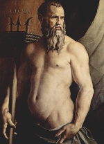 Angelo Bronzino - Peintures - Portrait d'Andrea Doria en Neptune