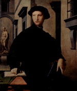 Angelo Bronzino - Peintures - Portrait d'Ugolin Martelli