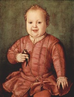 Angelo Bronzino - Peintures - Portrait de Giovanni de Médicis enfant