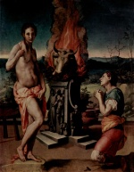 Angelo Bronzino - Bilder Gemälde - Pygmalion und Galathea
