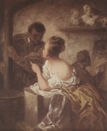 Honoré Daumier - paintings - Das Atelier