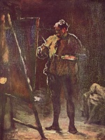 Honore Daumier - Peintures - Le peintre devant son chevalet