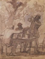 Honoré Daumier - paintings - Die Politik