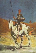 Honore Daumier - Bilder Gemälde - Don Quichotte und Sancho Pansa