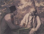 Honore Daumier - Bilder Gemälde - Gute Freunde