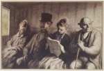 Honoré Daumier  - Peintures - Dans un wagon de première classe