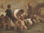 Honore Daumier  - paintings - Kinder im Bad