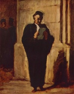 Honoré Daumier  - paintings - Lesender Advokat