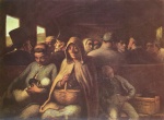 Honoré Daumier  - Peintures - Wagon de troisième classe