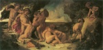 Anselm Feuerbach - paintings - Balgende Buben