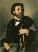 Anselm Feuerbach - Bilder Gemälde - Bildnis des Kupfersteches und Lithographen Julius Allgeyer