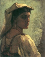 Anselm Feuerbach - Peintures - Portrait d'une jeune Romaine
