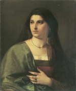 Anselm Feuerbach - Peintures - Portrait d'une jeune Romaine