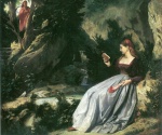 Anselm Feuerbach - Peintures - Laura dans le parc du Vaucluse