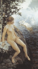 Akseli Gallen Kallela - paintings - Der Aino Mythos  (rechter Flügel)