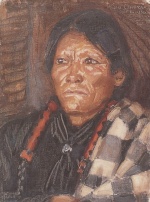 Akseli Gallen Kallela - Peintures - Le chef Sioux Ohutaa