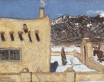 Akseli Gallen Kallela - paintings - Des Kuenstlers Wohnung in Taos