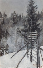 Akseli Gallen Kallela - paintings - Eine Winterlandschaft