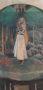 Akseli Gallen Kallela - paintings - Marjatta am Ufer