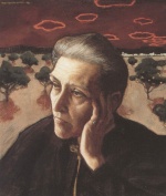 Akseli Gallen Kallela  - Peintures - Portrait de la mère de l'artiste