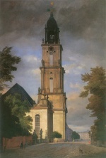 Eduard Gaertner - Peintures - Eglise de la garnison à Potsdam