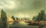 Eduard Gaertner - Peintures - Les rives de la Havel