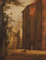 Eduard Gaertner - Bilder Gemälde - Katharinenkirche in Brandenburg an der Havel