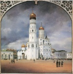 Eduard Gaertner - Peintures - Panorama du Kremlin à Moscou