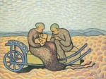 Wilhelm Morgner - Bilder Gemälde - Die Familie auf der Karre