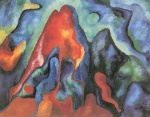 Wilhelm Morgner - paintings - Grosse astrale Komposition