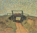 Wilhelm Morgner - paintings - Landschaft mit kleiner Bruecke