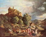 Adrian Ludwig Richter - paintings - Der Schreckenstein bei Aussig