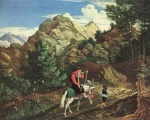 Adrian Ludwig Richter - paintings - Heimkehrender Harfner