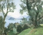 Edmund Friedrich Kanoldt - paintings - Block von Bellagio auf Menaggio